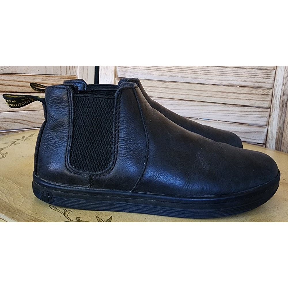 Dr. Doc Martens Katya Sz 7 Black Leather Chelsea Boots Minimalist Punk Grunge